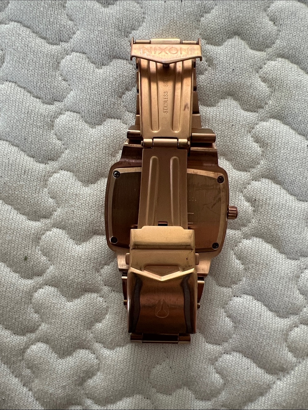 Nixon Rose Gold Square-Faced Stainless Steel Watch - Picture 7 of 7